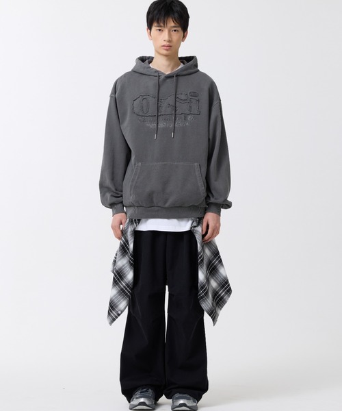 ODD STUDIO（オッドスタジオ）の「【OddStudio】ピグメントダメージロゴフーディー（パーカー・レディース・チャコールグレー/ネイビー/ピンク・MEDIUM/LARGE）」の19枚目の写真