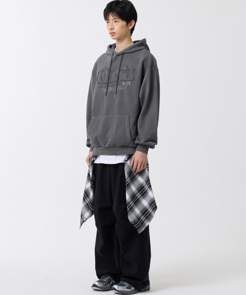 ODD STUDIO（オッドスタジオ）の「【OddStudio】ピグメントダメージロゴフーディー（パーカー・レディース・チャコールグレー/ネイビー/ピンク・MEDIUM/LARGE）」の20枚目の写真