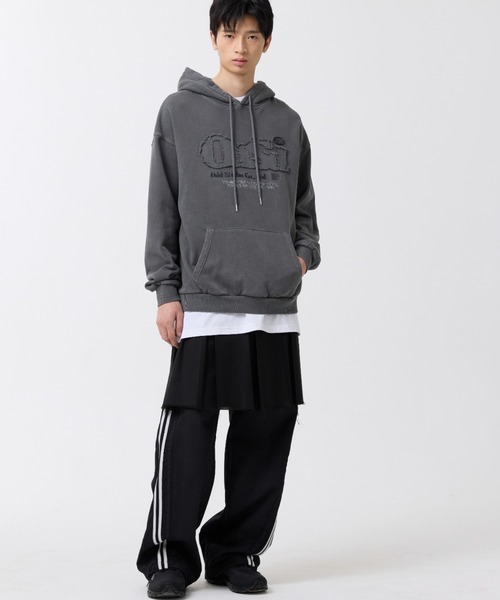 ODD STUDIO（オッドスタジオ）の「【OddStudio】ピグメントダメージロゴフーディー（パーカー・レディース・チャコールグレー/ネイビー/ピンク・MEDIUM/LARGE）」の15枚目の写真