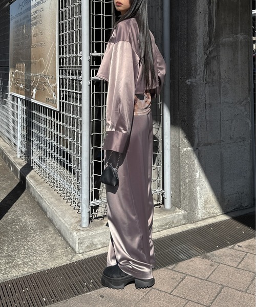 melt the lady サテンクロップドブラウス アウターor靴と同梱で50%OFF】 melt the lady メルトザレディ サテン