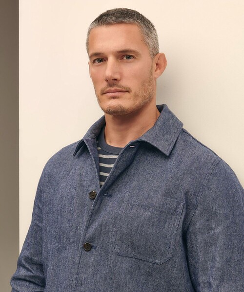 BROOKS BROTHERS(ブルックスブラザーズ)の「リネン/コットン チョアジャケット(カバーオール・メンズ・ネイビー・SMALL/MEDIUM/LARGE)」の3枚目の写真
