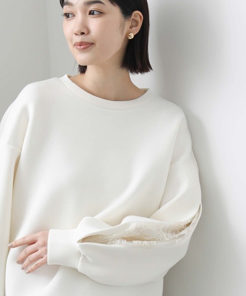 Gready Brilliant(グレディブリリアン)の「ダンボールレーススリーブカットソー(Tシャツ/カットソー・レディース・ベージュ/アイボリー・M)」の11枚目の写真