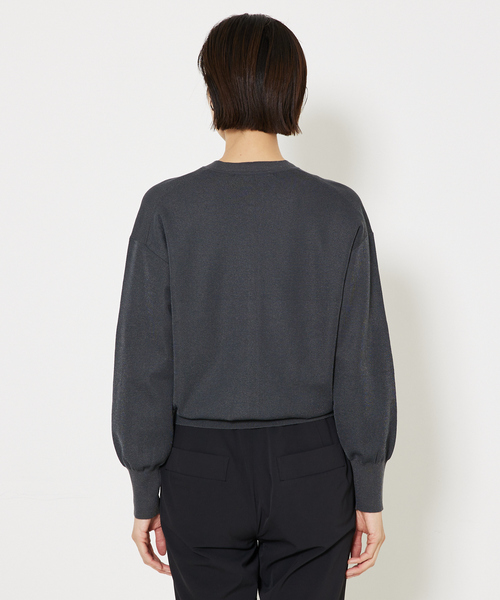 qualite(カリテ)の「【ちょっとした万能羽織りアイテム◎】コットンナイロンハイゲージニットカーデ(カーディガン/ボレロ・レディース・ホワイト/ベージュ/チャコールグレー・フリー)」の14枚目の写真