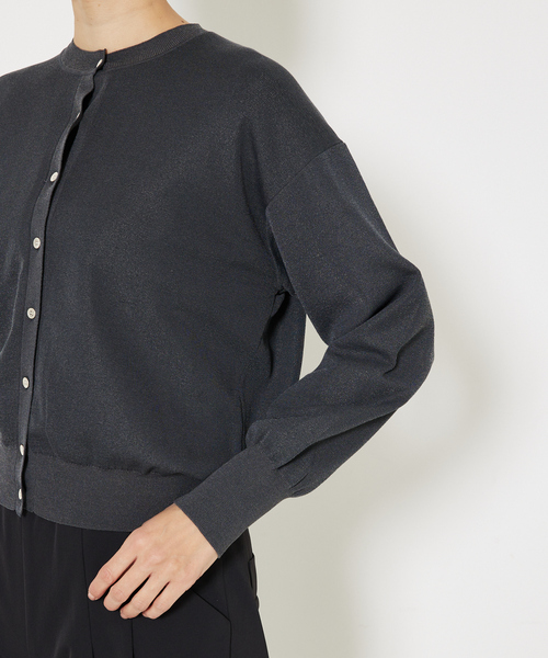 qualite(カリテ)の「【ちょっとした万能羽織りアイテム◎】コットンナイロンハイゲージニットカーデ(カーディガン/ボレロ・レディース・ホワイト/ベージュ/チャコールグレー・フリー)」の16枚目の写真