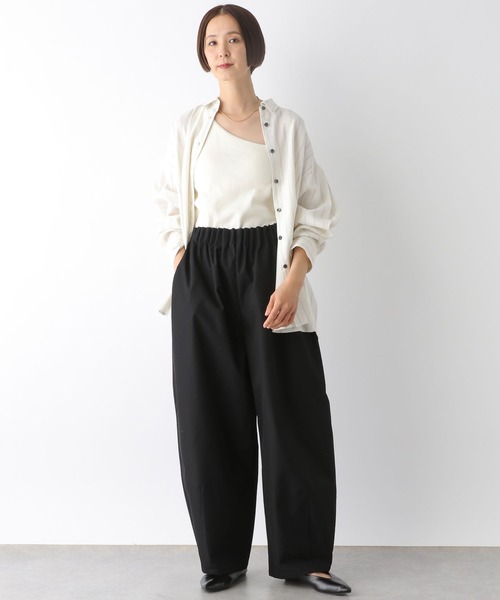 LEPSIM（レプシィム）の「アソートクラフトシャツ　288190（シャツ/ブラウス・レディース・チャコールグレー/ホワイト系その他・FREE）」の6枚目の写真