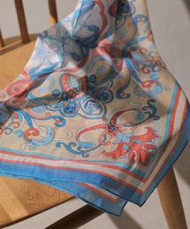 Monocoro toppi（モノコロトッピ）の「シルク混 インド パネル ボタニカル柄 スカーフ（バンダナ/スカーフ）」