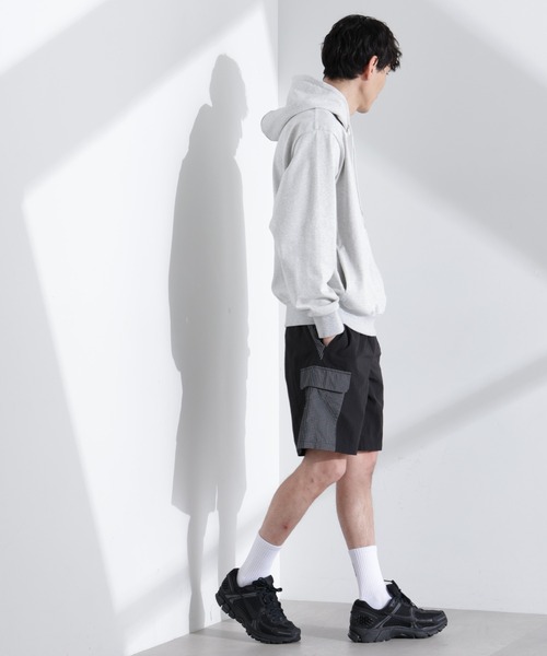 NANO universe（ナノユニバース）の「｢NJ/CLUB｣ USAコットン スウェットパーカー(セットアップ可)（パーカー・メンズ・ブラック/トップグレー・M/L）」の9枚目の写真