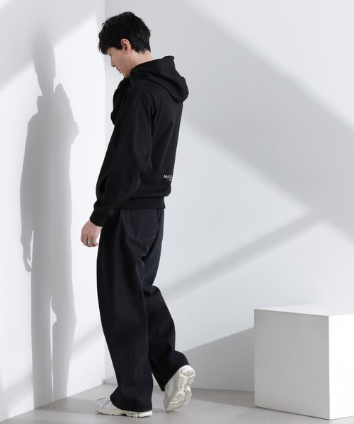NANO universe（ナノユニバース）の「｢NJ/CLUB｣ USAコットン スウェットパーカー(セットアップ可)（パーカー・メンズ・ブラック/トップグレー・M/L）」の16枚目の写真