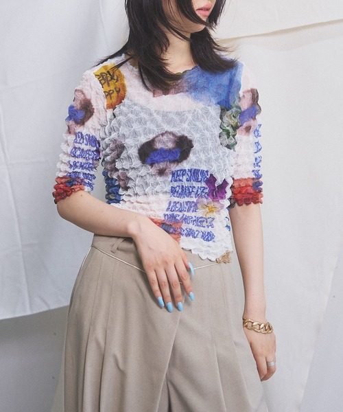 tシャツ POKOPOKO print TOPS レディース セール】POKOPOKO print TOPS（Tシャツ/カットソー）｜MIDVEIN