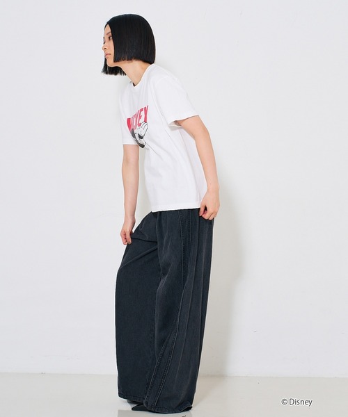 Disney(ディズニー)の「【GOOD ROCK SPEED】 MICKEY / ミッキー / プリント / 半袖 Tシャツ(Tシャツ/カットソー・レディース・ホワイト/チャコールグレー・フリー)」の15枚目の写真