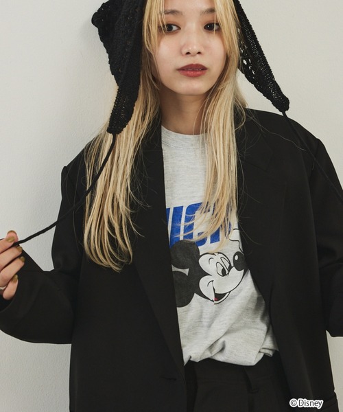 Disney(ディズニー)の「【GOOD ROCK SPEED】 MICKEY / ミッキー / プリント / 半袖 Tシャツ(Tシャツ/カットソー・レディース・ホワイト/チャコールグレー・フリー)」の18枚目の写真