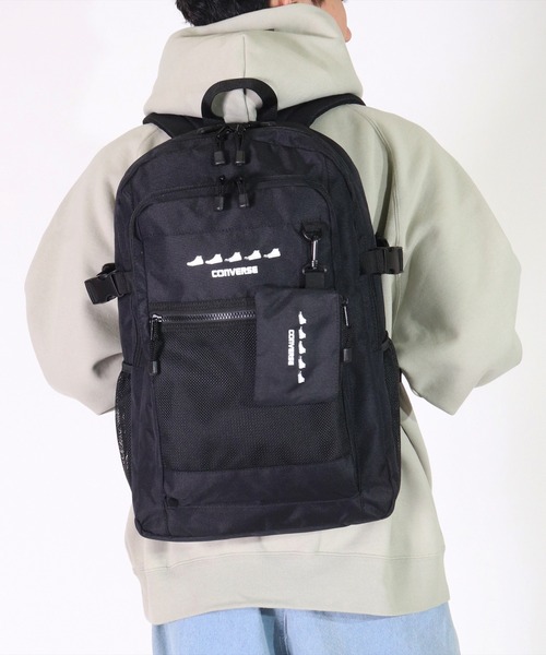 CONVERSE(コンバース)の「(GA)【CONVERSE】10ポケット/30L ポーチ付き マルチシーン バックパック(バックパック/リュック・メンズ・ブラック×ホワイト/ブラック/ピンク/ベージュ・ONE SIZE)」の15枚目の写真