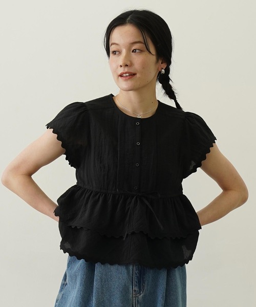 ブラウス シャツ FRILL AND LACE BLOUSE レディース セール】FRILL AND LACE BLOUSE（シャツ/ブラウス）｜MILKFED