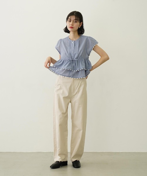 ブラウス シャツ FRILL AND LACE BLOUSE レディース セール】FRILL AND LACE BLOUSE（シャツ/ブラウス）｜MILKFED