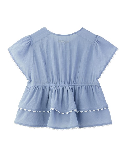 MILKFED.（ミルクフェド）の「FRILL AND LACE BLOUSE（シャツ/ブラウス・レディース・ライトブルー/ブラック/オフホワイト・ONE SIZE）」の20枚目の写真