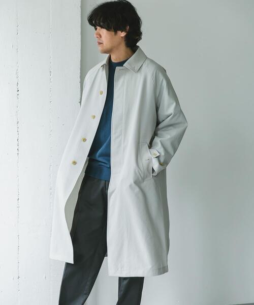 URBAN RESEARCH DOORS（アーバンリサーチドアーズ）の「『吸水速乾/接触冷感/防シワ』UTILITY&EASY バルマカンコート（ステンカラーコート・メンズ・ネイビー/ライトグレー/ブルー/チャコールグレー・MEDIUM/LARGE）」の12枚目の写真