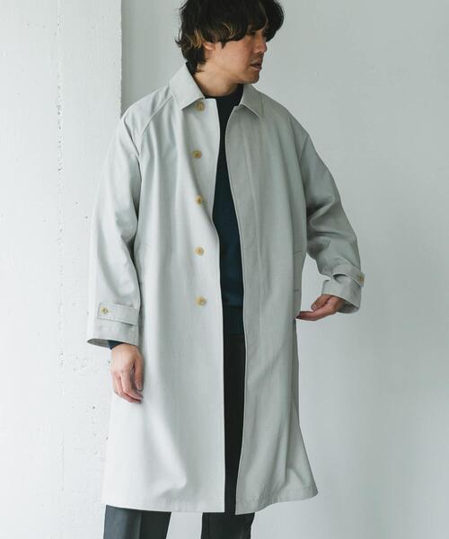 URBAN RESEARCH DOORS（アーバンリサーチドアーズ）の「『吸水速乾/接触冷感/防シワ』UTILITY&EASY バルマカンコート（ステンカラーコート・メンズ・ネイビー/ライトグレー/ブルー/チャコールグレー・MEDIUM/LARGE）」の11枚目の写真