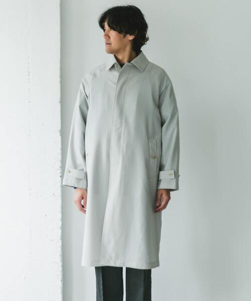 URBAN RESEARCH DOORS（アーバンリサーチドアーズ）の「『吸水速乾/接触冷感/防シワ』UTILITY&EASY バルマカンコート（ステンカラーコート・メンズ・ネイビー/ライトグレー/ブルー/チャコールグレー・MEDIUM/LARGE）」の18枚目の写真