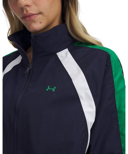 UNDER ARMOUR(アンダーアーマー)の「UAアイコン オーバーサイズド クリンクル トラックジャケット(ライフスタイル/レディース)(その他アウター・レディース・ネイビー・S/M/L/XL)」の3枚目の写真