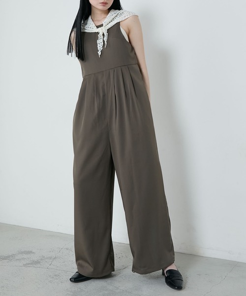 サロペット・オーバーオール・オールインワン OMMO TUCK BUSTIER ALL IN ONE BLACK 38 OMMO ONLINE STORE / TUCK BUSTIER ALL IN ONE