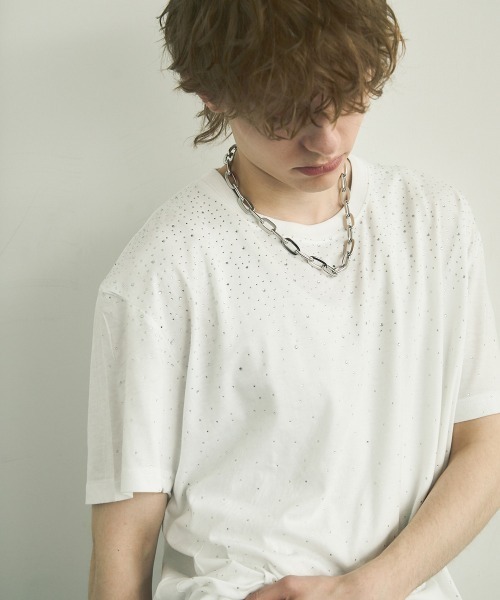★STONE ★コットン 半袖 Tシャツ テトロンコットン天竺箔ロゴTシャツ