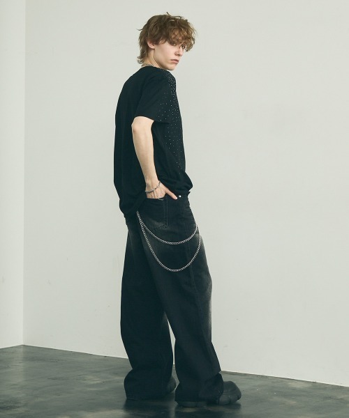 Shoowtime(ショウタイム)の「rhinestone short sleeve t-shirt / ラインストーン半袖Tシャツ(Tシャツ/カットソー・メンズ・ホワイト/ブラック・X-LARGE/MEDIUM/LARGE)」の18枚目の写真