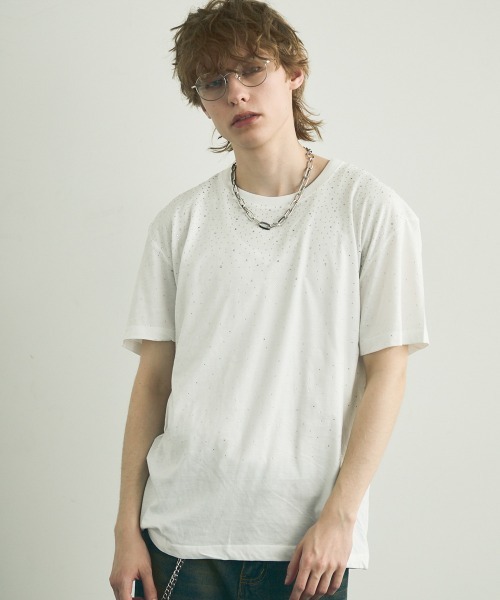 Shoowtime(ショウタイム)の「rhinestone short sleeve t-shirt / ラインストーン半袖Tシャツ(Tシャツ/カットソー・メンズ・ホワイト/ブラック・X-LARGE/MEDIUM/LARGE)」の21枚目の写真