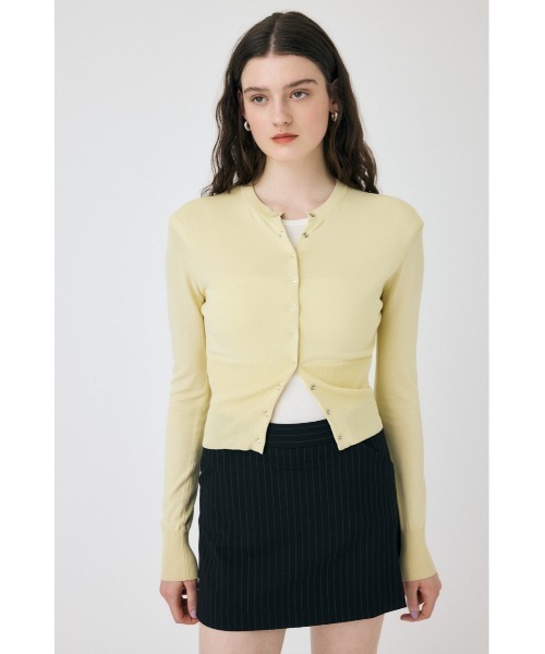 MOUSSY（マウジー）の「WAIST SWITCHING カーディガン（カーディガン/ボレロ・レディース・オフホワイト/ライトイエロー/ブラック・FREE）」の3枚目の写真