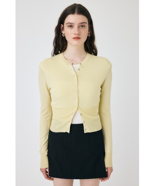 MOUSSY（マウジー）の「WAIST SWITCHING カーディガン（カーディガン/ボレロ・レディース・オフホワイト/ライトイエロー/ブラック・FREE）」の10枚目の写真