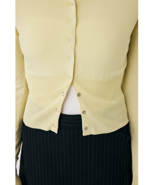 MOUSSY（マウジー）の「WAIST SWITCHING カーディガン（カーディガン/ボレロ・レディース・オフホワイト/ライトイエロー/ブラック・FREE）」の14枚目の写真