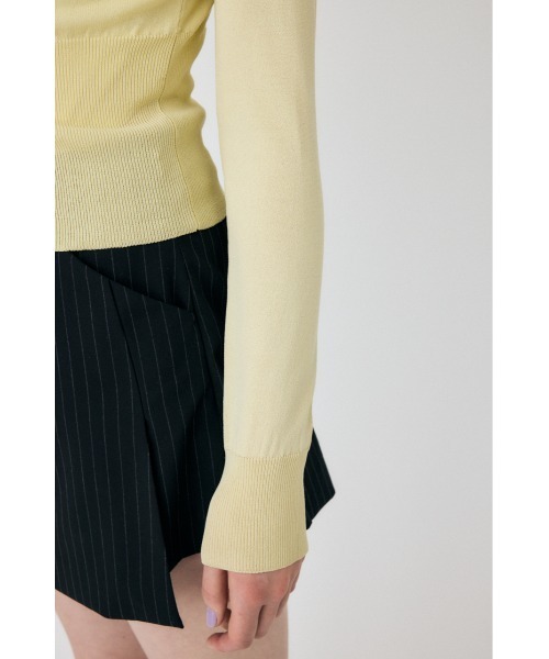 MOUSSY（マウジー）の「WAIST SWITCHING カーディガン（カーディガン/ボレロ・レディース・オフホワイト/ライトイエロー/ブラック・FREE）」の15枚目の写真