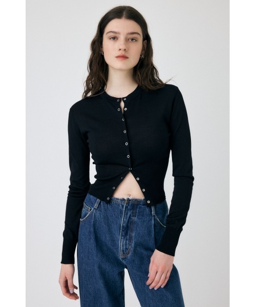 MOUSSY（マウジー）の「WAIST SWITCHING カーディガン（カーディガン/ボレロ・レディース・オフホワイト/ライトイエロー/ブラック・FREE）」の20枚目の写真