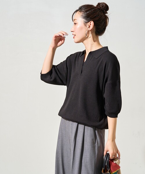 新品❤️ARCHIVIO ブラック 半袖セーター 新品❤️ARCHIVIO