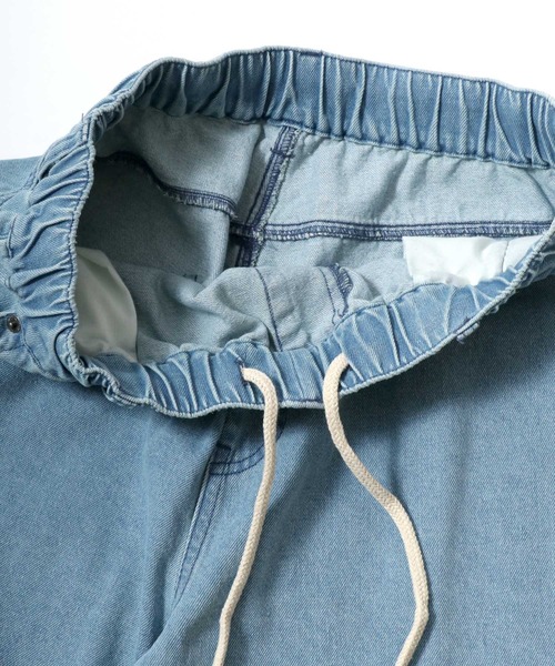 （What it isNt）ART BY MARKGONZALES（ワットイットイズント）の「(What it isNt） ART BY MARK GONZALES/(ワットイットイズント) アートバイマークゴンザレス オーバーサイズ デニム ワイド ショートパンツ/ハーフパンツ/レディース メンズ（デニムパンツ・メンズ・ブラック系その他/ブルー系その他/ライトブラック/ブルー/ライトブルー・M/L/XL）」の21枚目の写真