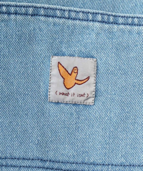 （What it isNt）ART BY MARKGONZALES（ワットイットイズント）の「(What it isNt） ART BY MARK GONZALES/(ワットイットイズント) アートバイマークゴンザレス オーバーサイズ デニム ワイド ショートパンツ/ハーフパンツ/レディース メンズ（デニムパンツ・メンズ・ブラック系その他/ブルー系その他/ライトブラック/ブルー/ライトブルー・M/L/XL）」の18枚目の写真