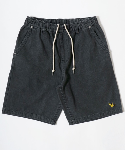 （What it isNt）ART BY MARKGONZALES（ワットイットイズント）の「(What it isNt） ART BY MARK GONZALES/(ワットイットイズント) アートバイマークゴンザレス オーバーサイズ デニム ワイド ショートパンツ/ハーフパンツ/レディース メンズ（デニムパンツ・メンズ・ブラック系その他/ブルー系その他/ライトブラック/ブルー/ライトブルー・M/L/XL）」の15枚目の写真