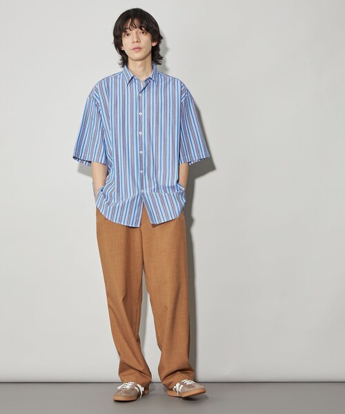 CITEN（シテン）の「＜CITEN＞ランダムストライプビッグシャツ（シャツ/ブラウス・メンズ・ライトブルー・S/L/M）」の3枚目の写真