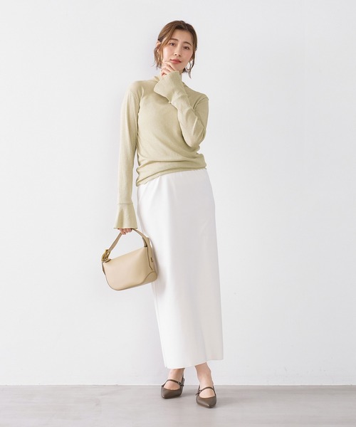 MICA&DEAL（マイカ＆ディール）の「スキューバタイトスカート〈2サイズ展開〉（スカート・レディース・オフホワイト/ブラック・36/38）」の10枚目の写真