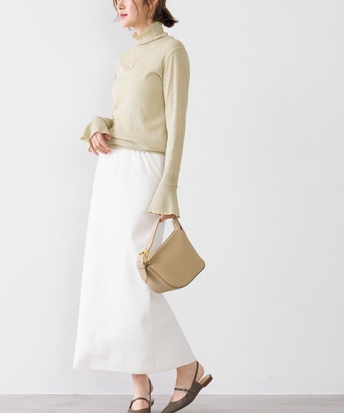 MICA&DEAL（マイカ＆ディール）の「スキューバタイトスカート〈2サイズ展開〉（スカート・レディース・オフホワイト/ブラック・36/38）」の11枚目の写真