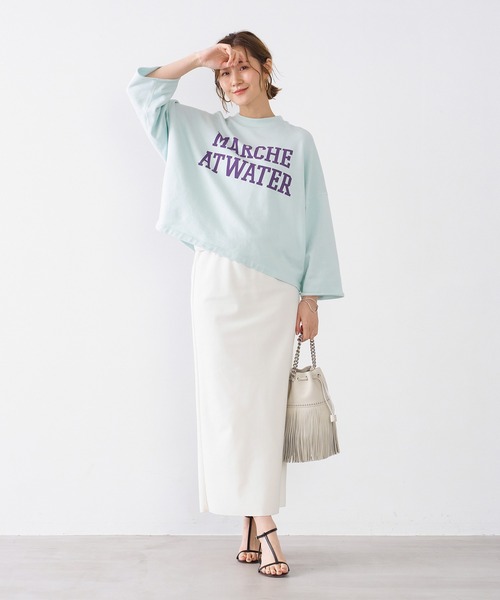 MICA&DEAL（マイカ＆ディール）の「スキューバタイトスカート〈2サイズ展開〉（スカート・レディース・オフホワイト/ブラック・36/38）」の13枚目の写真