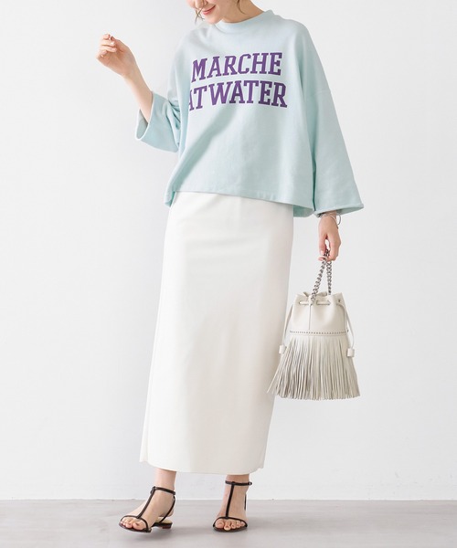 MICA&DEAL（マイカ＆ディール）の「スキューバタイトスカート〈2サイズ展開〉（スカート・レディース・オフホワイト/ブラック・36/38）」の14枚目の写真