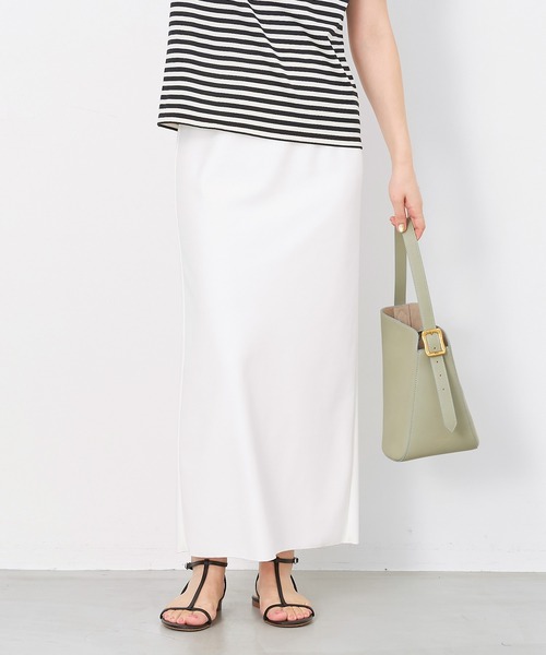 MICA&DEAL（マイカ＆ディール）の「スキューバタイトスカート〈2サイズ展開〉（スカート・レディース・オフホワイト/ブラック・36/38）」の16枚目の写真