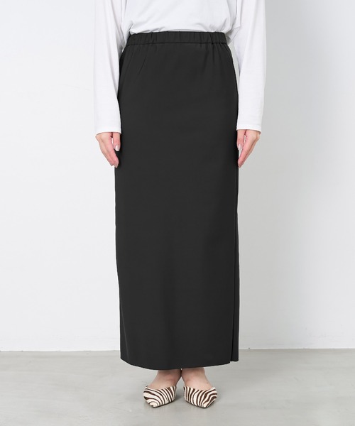 MICA&DEAL（マイカ＆ディール）の「スキューバタイトスカート〈2サイズ展開〉（スカート・レディース・オフホワイト/ブラック・36/38）」の4枚目の写真