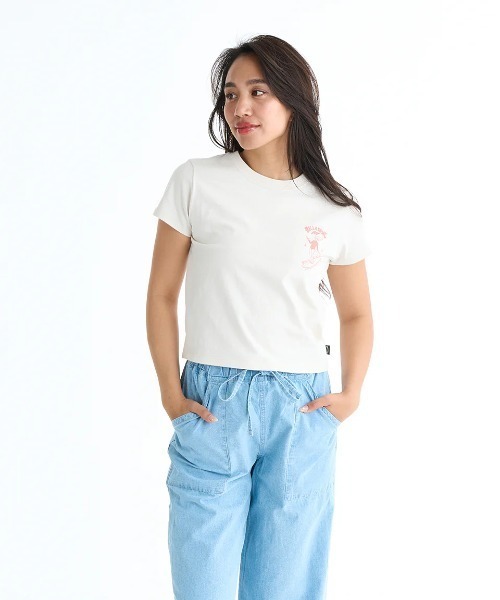 BILLABONG(ビラボン)の「BILLABONG レディース 【BB GALLERY】 SURF GIRL TEE Tシャツ 【2025年春夏モデル】/ビラボンバックプリント半袖Tシャツ(Tシャツ/カットソー・レディース・ライトパープル/ブラック/クリーム・MEDIUM)」の5枚目の写真