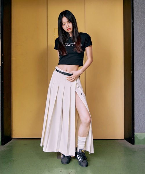 ACLENT（アクレント）の「プリーツラップロングスカート（スカート・レディース・アイボリー・FREE）」の4枚目の写真