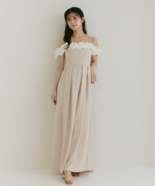 Olu. オルドット ショルダーフリルタックワンピース 4/3(thu)18:00 NEW ARRIVAL 【Kanako×Olu.】 #ショルダーフリル