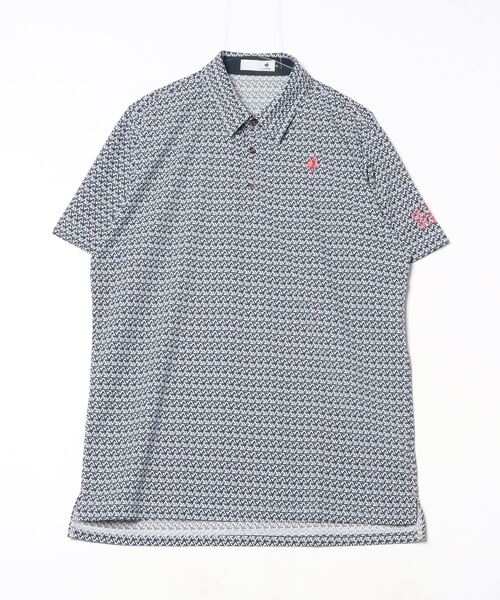 ALPEN / SPORTS DEPO SELECT(アルペンスポーツデポセレクト)の「ルコックスポルティフ ゴルフ トライアングル小柄半袖シャツ(シャツ/ブラウス・メンズ・サックスブルー/グレー/ネイビー・M/L/LL/3L)」の1枚目の写真