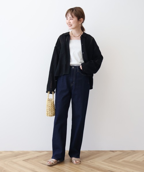 AMERICAN HOLIC（アメリカンホリック）の「Wポケットレースシャツ（シャツ/ブラウス・レディース・オフホワイト/ブラック/ライトイエロー・M/L）」の17枚目の写真