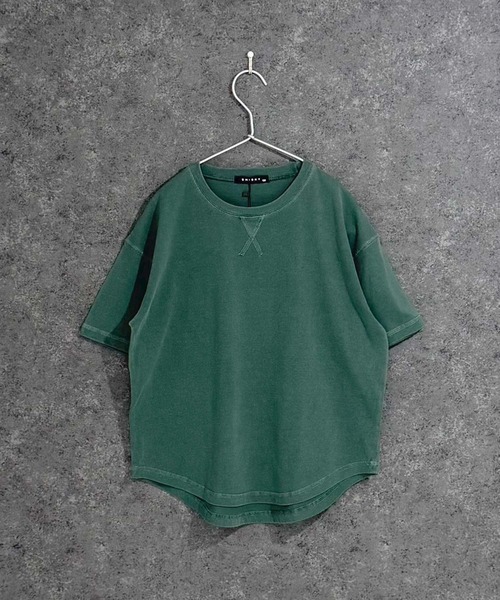 ZI-ON(ジーオン)の「キッズ ピグメント染 オーバーサイズ半袖Tシャツ(Tシャツ/カットソー・キッズ・パープル/ネイビー/チャコールグレー/ダークグリーン/ブラック・120cm/130cm/140cm/150cm/160cm/110cm)」の15枚目の写真