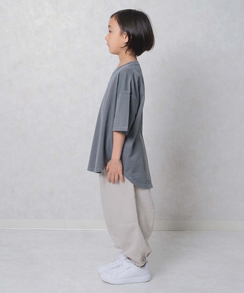 セール】キッズ ピグメント染 オーバーサイズ半袖Tシャツ（T